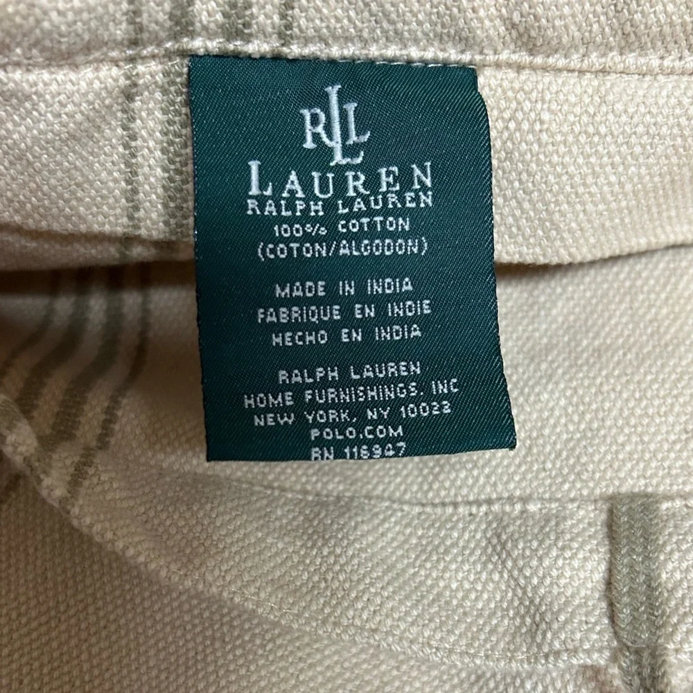 Ralph Lauren accent Pillow Cover Raeghan Stripe Cream 16x24 Cottagecore